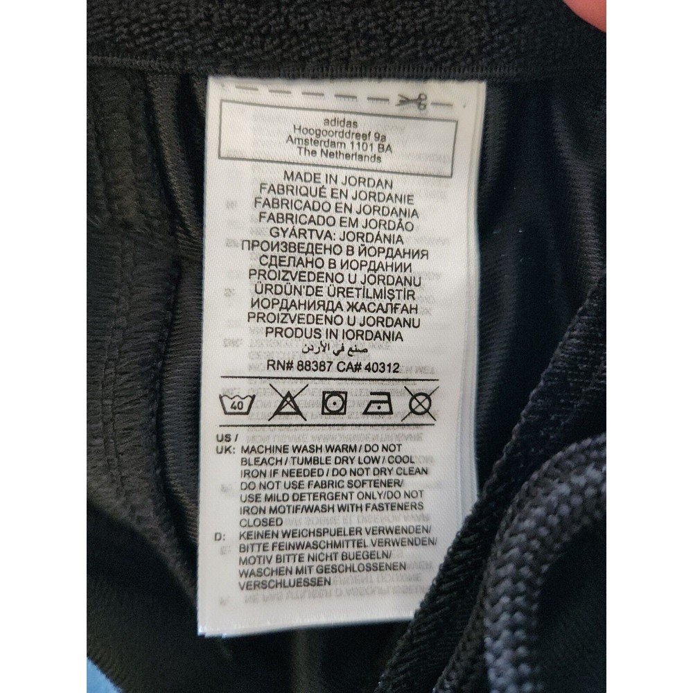 Adidas Essential Tricot Zip Pants Men S Black Gray Stripes Logo Warmup Track NEW - Picture 8 of 11